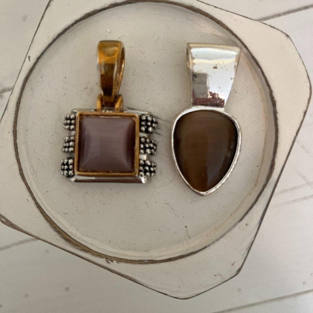 2 Lovely Gemstone Pendants/Earrings